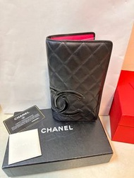 桃紅經典Chanel長銀包