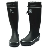 HH-010 Super High Men's Rain Boots Black Rubber Rain Boots Fashion Water Shoes Soft Thick-Soled Comf