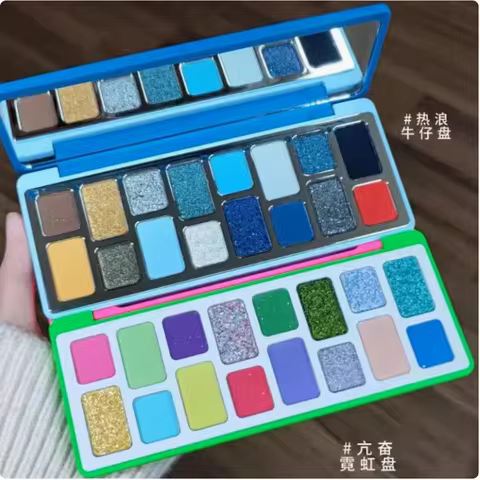 Qianyan Cheeryep 16 Colors Eyeshadow Matte Pearlescence Explosive Flash Palette Powder Black Qian Ya