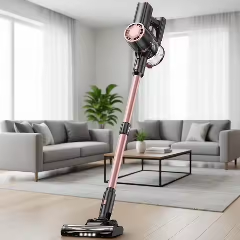 6-in-1 Lightweight Stick Vacuum, Self-Standing, 35 Mins Runtime, 2200mAh Rechargeable Battery, LED L