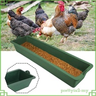 [PrettyiaedMY] Green Plastic Chicken Feeder Large Cage Tray Feed Trough Animal Food Dispenser for Ou