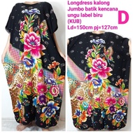 Pecah Harga daster Longdress kalong jumbo BATIK KENCANA UNGU ASLI ORI