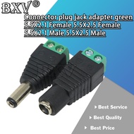 5PCS New Jack Socket Male And Female DC Power Plug Jack Adapter Connector Plug Jack Adapter Green 5.