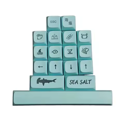 17Pieces PBT Keycap XDA Profile DYE SUB Keycap For Cherries Switches Mechanical Keyboard 61 SK61 TKL