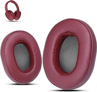 Krone Kalpasmos Replacement Earpads for Skullcandy Crusher, Compatitble with Skullcandy Evo/Hesh 3Wireless Headphones, Luxury Leather Soft Memory Foam Large Oval Ear Cushion, Red