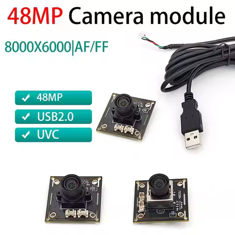 48MP IMX586 Auto Focus USB Camera Module Facial Recognition FF Fixed Focus 8000*6000P Webcam Free Dr
