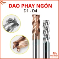 D1 - D4 End mill 2F/ 3F/ 4F 55HRC, processing Aluminum, Iron, Steel...high hardness