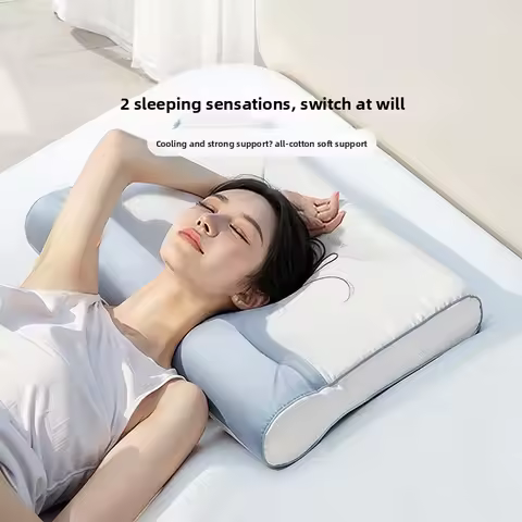 Huangjingzi Herbal Neck Pillow Pure Cotton Cervical Pillow Household Neck Support Pillow for Sleep