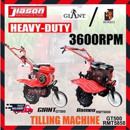 ROMEO RMT5858 / GIANT GT500 7HP Heavy Duty Petrol Engine Mini Tilling Machine / Power Tiller Cultiva