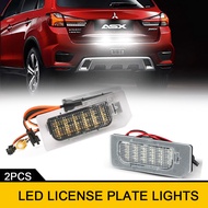 For Mistubishi ASX RVR Outlander Sport White LED Rear License Number Plate Lights No Error 6000K OEM