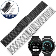 SUUNTO9 BaroSparta Mountaineering Sports Watchband7Solid Stainless Steel Butterfly Clasp Strap