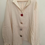 KEMEJA Preloved Et Cetera Shirt Size 8 Cream Color