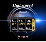 Original Lexar Professional SD Card 300MB/s SDHC 2000x 32GB SDXC UHS-II U3 Memory Card 64GB 128GB V90 For 4K Digital SLR Camera