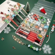 Jualan Panas Krismas DIY Kayu Manik Manik Gula-gula Manik Resin Pen Ballpoint Penanda Buku Rumbai Ma