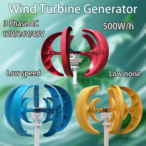 48V 24V 12V Portable Wind Turbine 5KW 10KW Vertical Axis Wind Turbine Generator 8KW Alternator For H