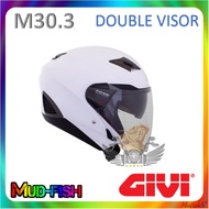 TOPI GIVI M30 M30.3 SOLID WHITE HELMET (DOUBLE VISOR)