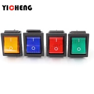 FZ4Pcs  12V 220V switch KCD4 boat-shaped rocker power button 250V on-0ff  With light Tumbler boat