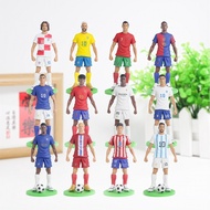 realistic 22CM Full-color world football player fist-holding figure model ornament, exquisite boxed 