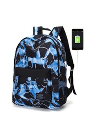 14吋男士抽象印花背包,學校背包書包,休閒日包,旅行必備,假期學校用品,適用於學院學生男士禮物