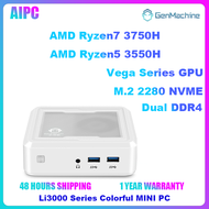 GenMachine Mini PC Li3000 Series AMD Ryzen7 3750H/R5 3550H Win10 DDR4 M.2 WIFI5 BT4 Mini PC