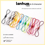LANHUA 8-shaped Elastic Rope, Plastic Nylon Rope DIY Handmade Accessories,  Access Card Hanging Rope