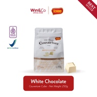 SCHOKO White Chocolate Couverture Cube / Cokelat Kovertur Dadu - 250g