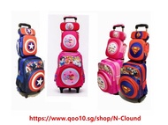 kids trolley wheeled Backpack set Children backpack with Wheels Trolley Bag For School Rolling backp