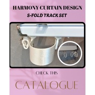 🔥 NEW ITEM 🔥HARMONY CURTAIN DESIGN | S FOLD TRACK | RIPPLE FOLD TRACK 125MM TAPE RAIL ALUMINIUM LANG