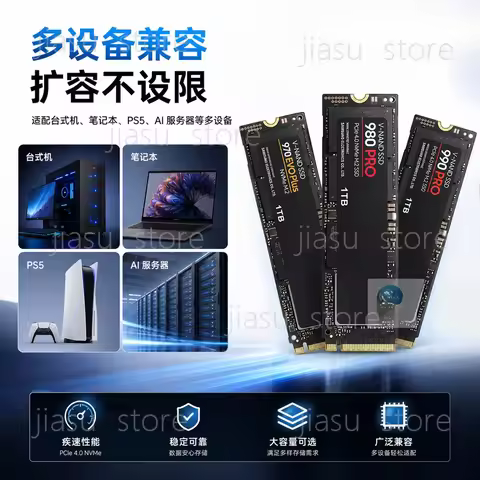 Used Solid State Drive High Speed M.2 980Pro990Pro SSD, NVMe Internal Solid State Drive 1TB/2TB