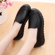 KFC Women's Work Shoes Flat Bottom Anti-Slip Waterproof Oil-Resistant Kitchen Dining Black Leather S