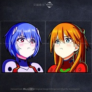 EVA Anime Car Sticker Asuka Aya Polly Cute Motorcycle Body Waterproof Cartoon Window Sticker