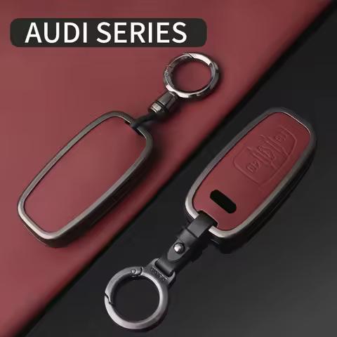 Car Key Case Durable Metal Leather Accessory,For Audi Q8 RSQ8 A6 C8 S6 RS6 A7 S7 RS7 A3 8Y A8 D5 4N 