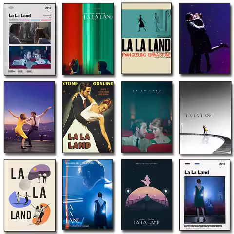 Classic Comedy Love Movie La La Land Posters Romantic Music Pop Prints Canvas Painting Wall Art Pict