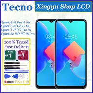 Original For Tecno Spark 5 /5  Pro /5 Air /6 /6 Go /6 Air/7 /7T /7P /7 Pro /8 /8C /8P /8T /8 Pro LCD