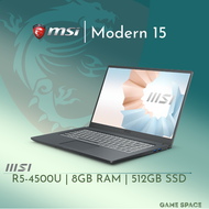 MSI Modern 15 (R5-4500U 8GB RAM 512GB SSD AMD Radeon Graphics 15.6″ FHDCarbon Grey) [ Ready Stock ]