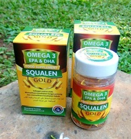 [ COD ] Omega 3 Squalen Gold Minyak Ikan Plus Fish Oil - 70 Kapsul - omega 3 1000 mg ikan salmon - n