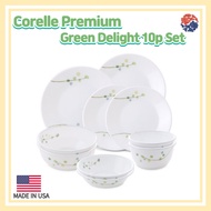 Corelle Premium Green Delight 10p Set/Corelle USA set/Plate Set/ Dinnerware Corelle set/Large Plates/ Corelle Kitchen /Corelle Dining Sets/Large bowl /Corelle bowl/Corelle set/Green dinnerware