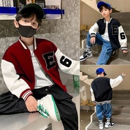 Unisex CHILDREN'S Varsity Baseball Jacket (1th-18th) E 6 INITIAL LOGO (SCREEN PRINTING) (CAN CUSOM I