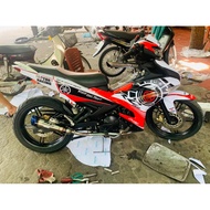 Sun moon RC red Exciter 150 car hood sticker, ex 150 car hood sticker, red Exciter 150 motorbike sti