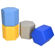 Hexagonal soft cushion sofa stool, early education hexagonal stool, leather stool, colorful creative