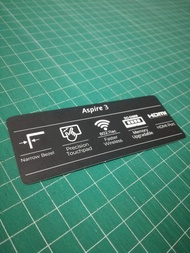 Stiker Spesifikasi Laptop Acer Aspire 3