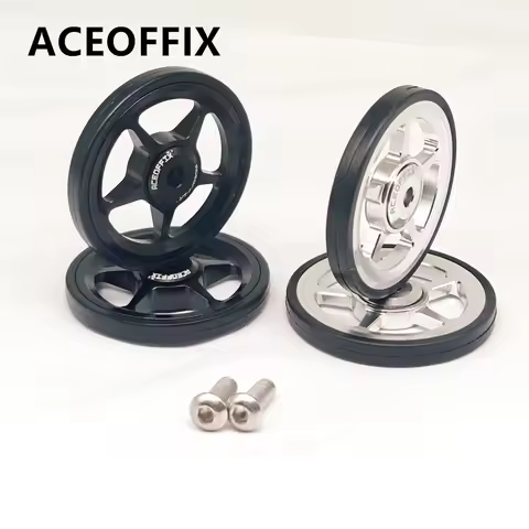 ACEOFFIX Superlight Aluminum Alloy Easywheel 1 Pair 60mm Folding Bike Wheel for Brompton Java Neo3 B