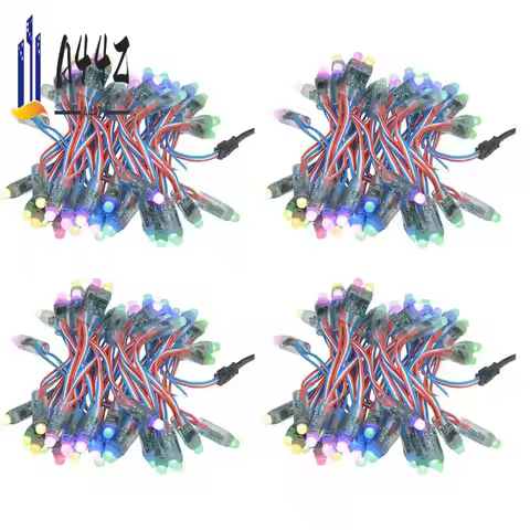 A44Z-200Pc WS2811 RGB LED Pixels Light Individually Addressable 12Mm Diffused Digital Full Color LED