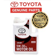 TOYOTA MOTOR OIL 5W30 SN (4LTR) (10000 KM) PRODUCT: 5W-30 SP GF-6 FULLY SYNTHETIC MOTOR OIL