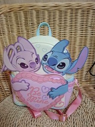 香港迪士尼The Loungefly Stitch& Angel   Be Me Mini Backpack史迪仔迷你背包