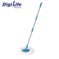 DIGILIFE MYL21SS Spin Mop Microfiber Cloth with Stainless Steel Spin Handle Easy Home Magic Floor Cl