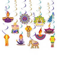 Indian Diwali decorative hanging ornaments, Diwali festival party swirl spiral hanging ornaments