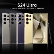 Smartphone 5G Android 14 S24 Ultra 16GB RAM 1TB ROM 7.3 Inch 72MP Camera Phone 8000mAh Battery Ready