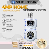 South Ocean Dual Lens 4MP CCTV WiFi Wireless Outdoor E27 Bulb Color & IR Night Vision