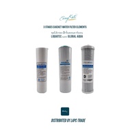 EasyKet 3-Stage FIlter Elements Set 6 3-Step Water With Global Aqua GAC T33 And Liquatec CTO
